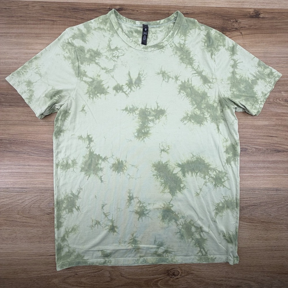 Lululemon Always Agile Short Sleeve Spray Diamond Dye Tee Size Large Green